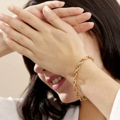 Bracelet Aaron Maille Fantaisie Or Jaune