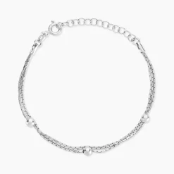 Bracelet Abbie Argent Blanc