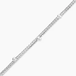 Bracelet Abbie Argent Blanc