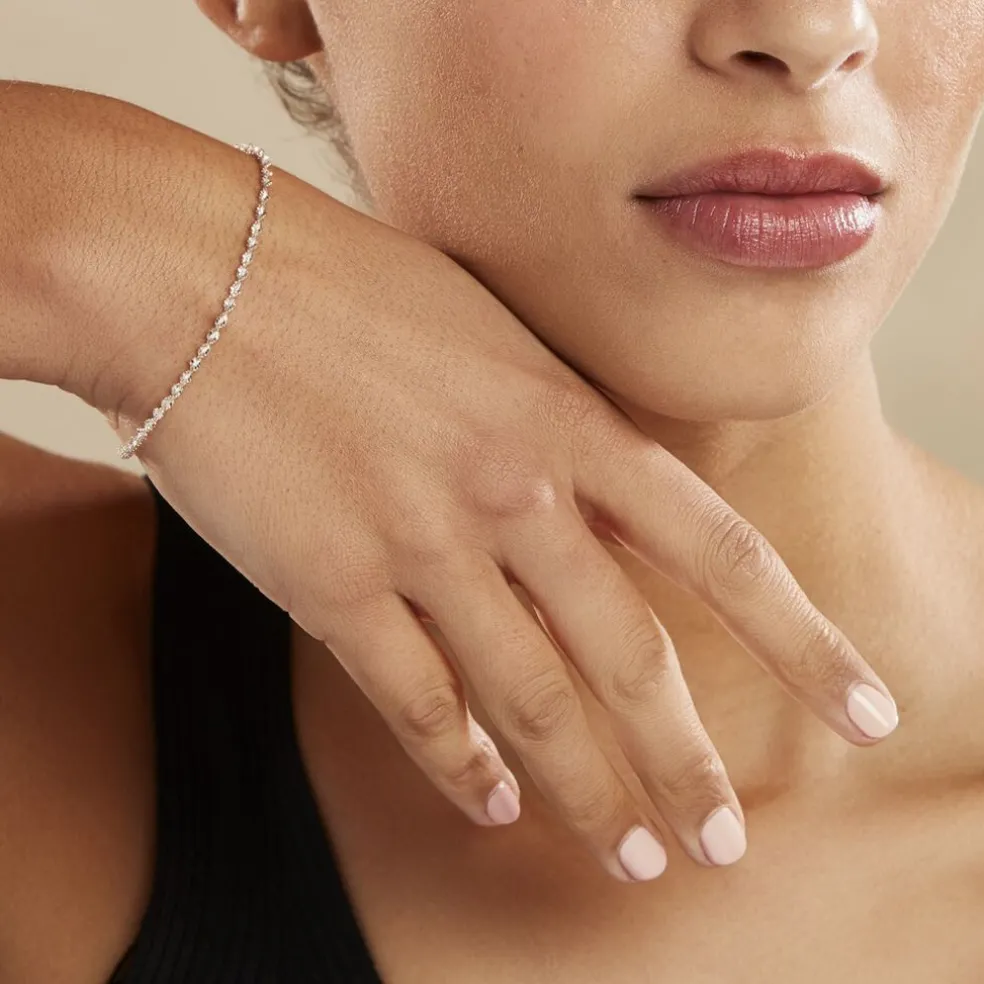 Bracelet Abie Torsade Argent Bicolore