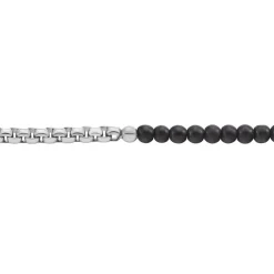 Bracelet Acier Blanc Christiano Onyx