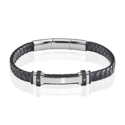 Bracelet Acier Blanc Ludovic Oxyde De Zirconium