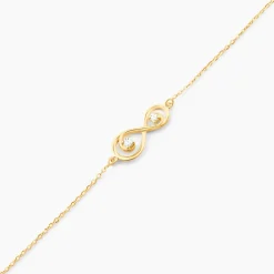 Bracelet Ademar Or Jaune Oxyde De Zirconium