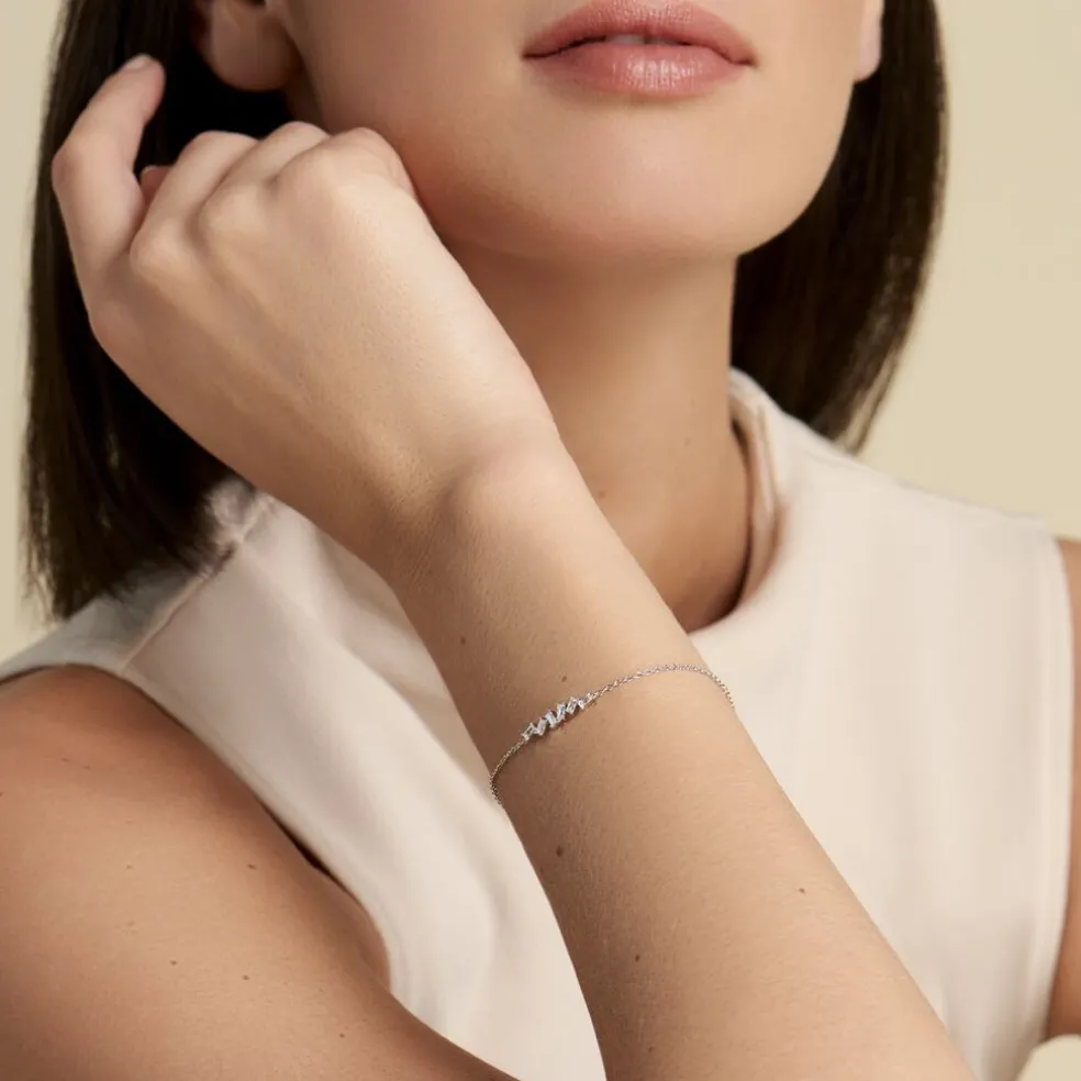 Bracelet Adonia Argent Blanc Oxyde De Zirconium