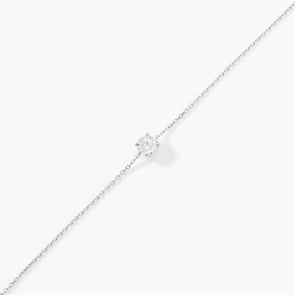 Bracelet Adula Or Blanc Oxyde De Zirconium