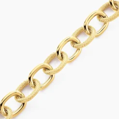 Bracelet Aelia Maille Alternee Acier Jaune