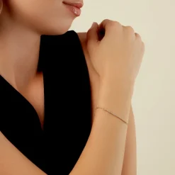 Bracelet Ajith Or Jaune Oxyde De Zirconium