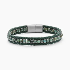 Bracelet Alassio Acier Blanc Turquoise