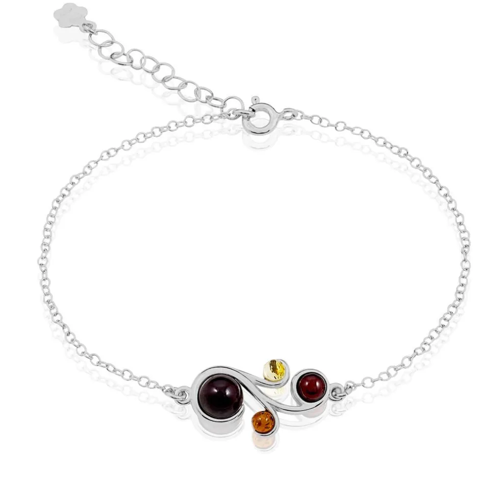 Bracelet Alexa Argent Blanc Ambre