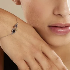 Bracelet Alexa Argent Blanc Ambre