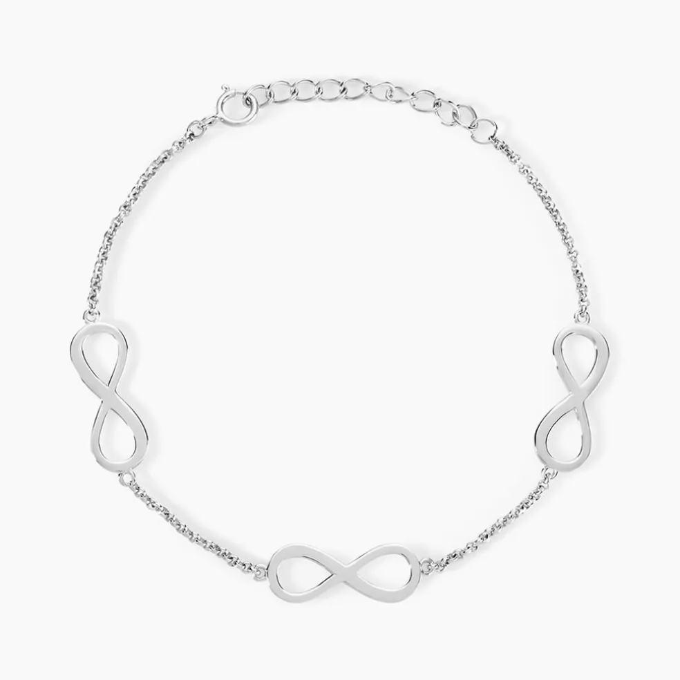 Bracelet Aliya Argent Blanc Rhodié