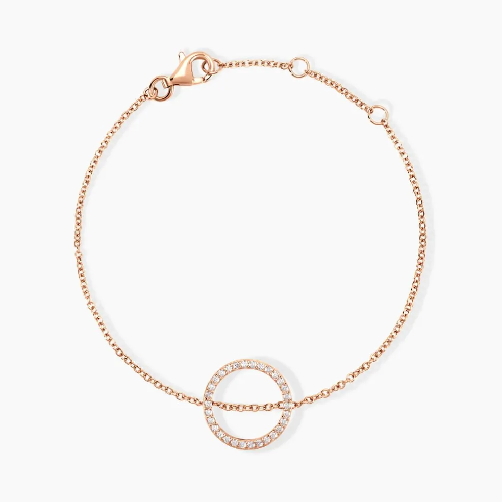 Bracelet Alysone Argent Rose Oxyde De Zirconium