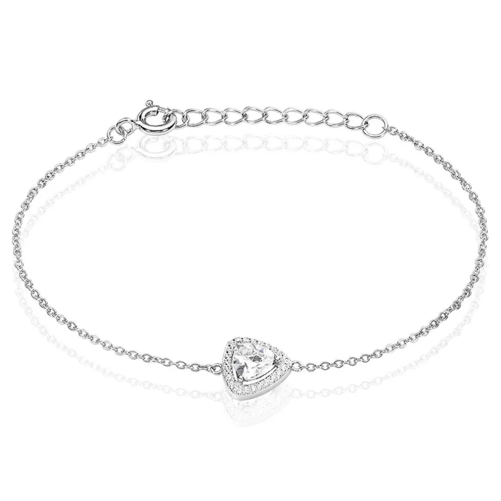 Bracelet Amantine Argent Blanc Oxyde De Zirconium