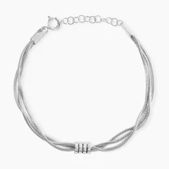 Bracelet Amaryllis Argent Blanc