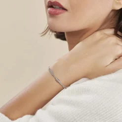 Bracelet Amaryllis Argent Blanc