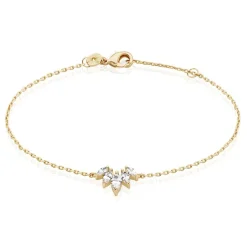 Bracelet Amazonia Plaqué Or Jaune Oxyde De Zirconium