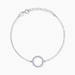 Bracelet Ambroisie Argent Blanc Oxyde De Zirconium