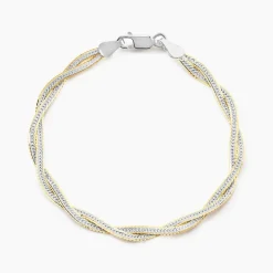 Bracelet Anaiz Argent Bicolore