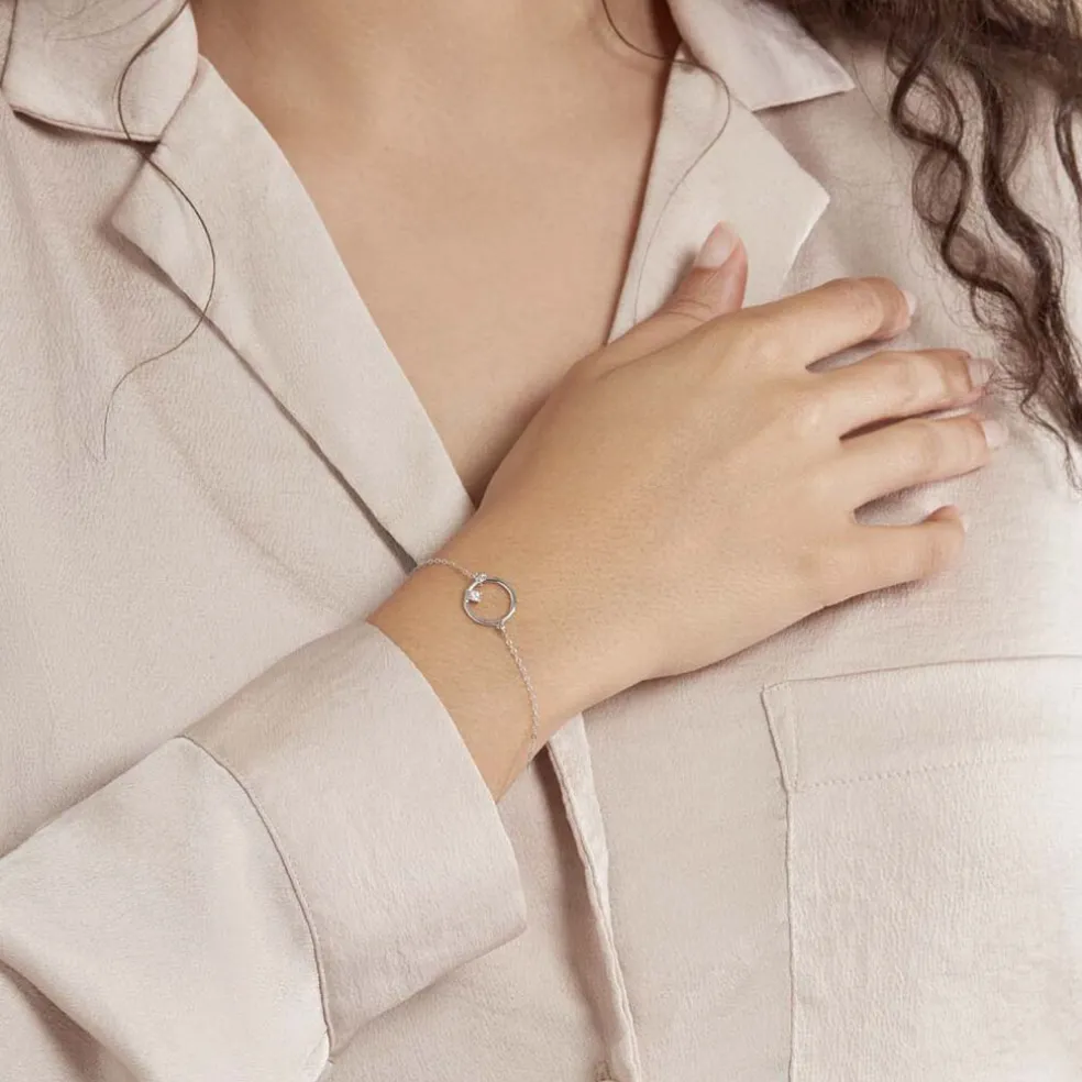 Bracelet Anas Argent Blanc Oxyde De Zirconium