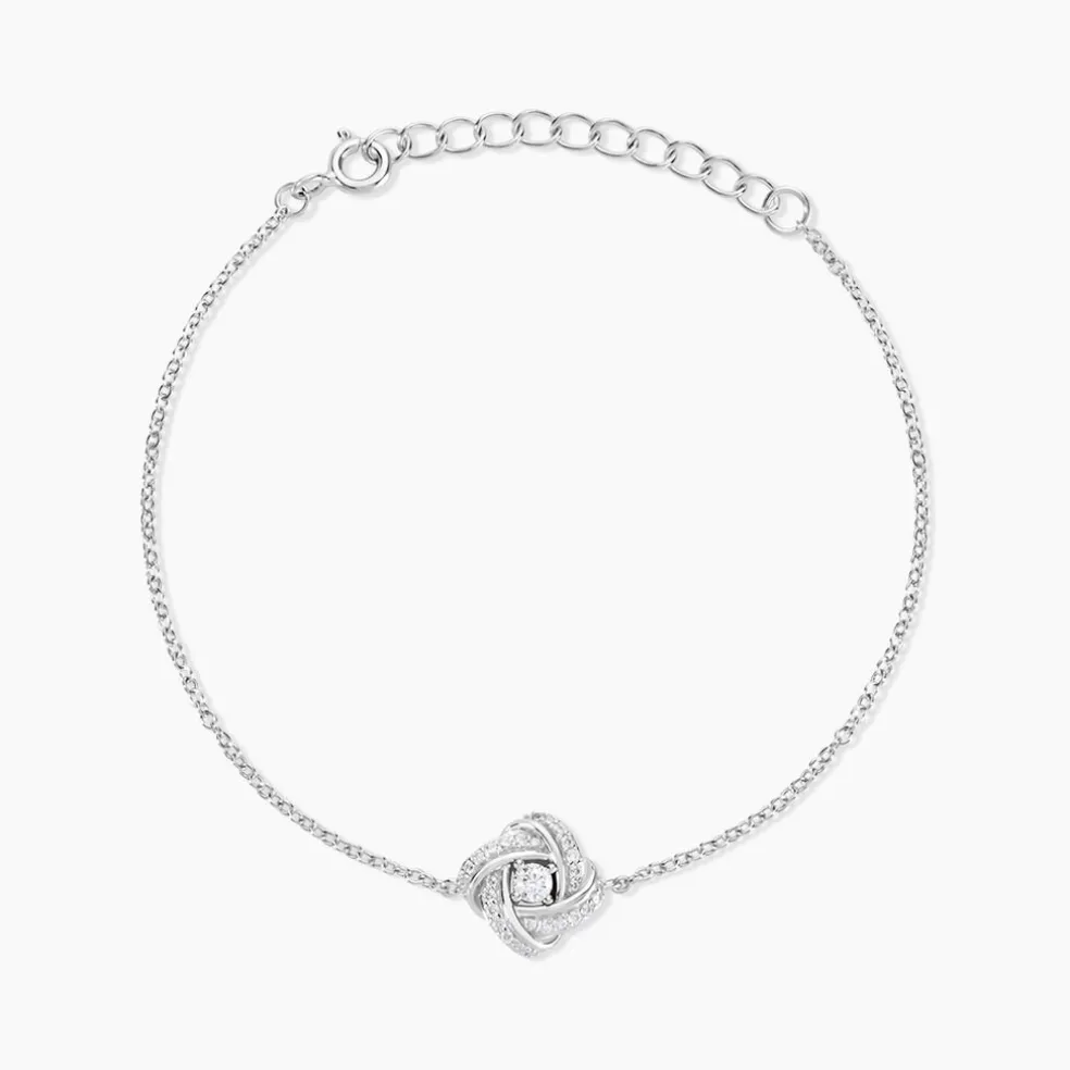Bracelet Anasthase Argent Blanc Oxyde De Zirconium