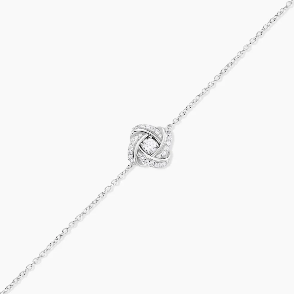Bracelet Anasthase Argent Blanc Oxyde De Zirconium