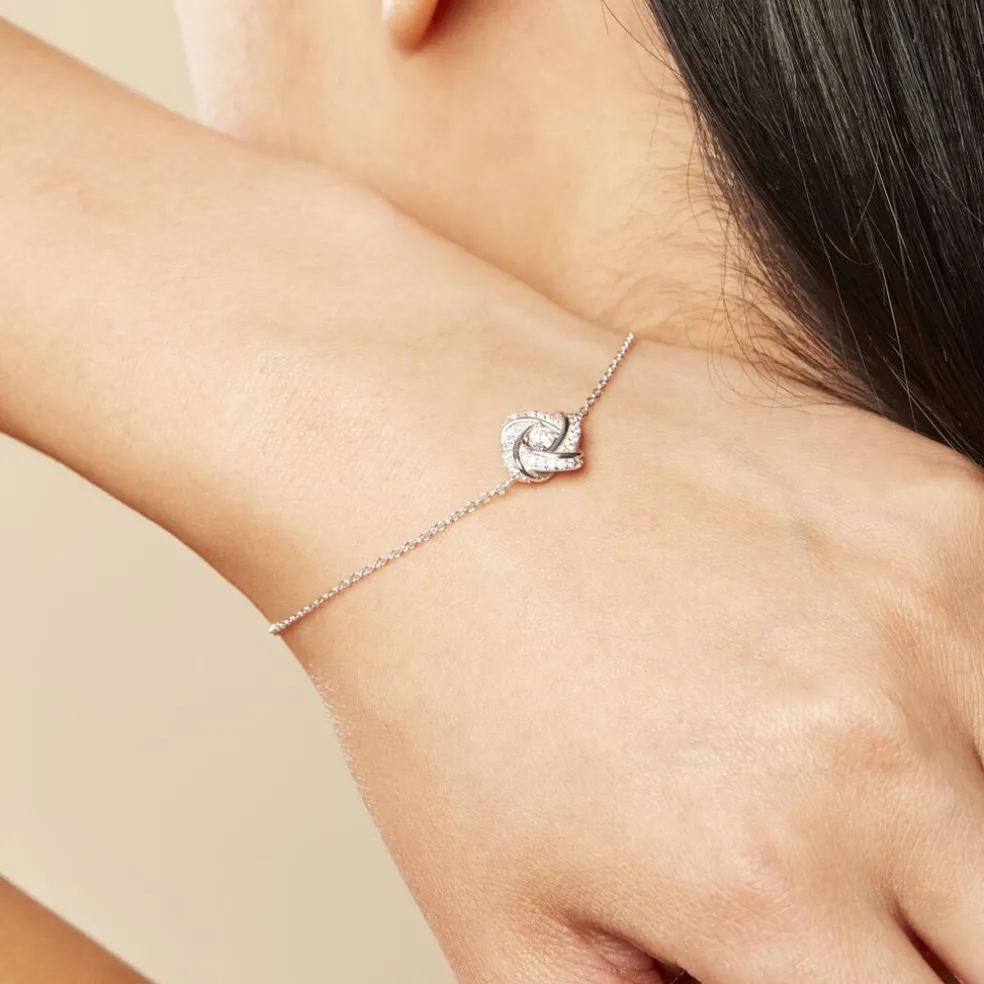 Bracelet Anasthase Argent Blanc Oxyde De Zirconium