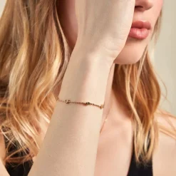 Bracelet Angelica Plaque Or Jaune Oxyde De Zirconium