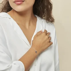 Bracelet Angie Or Blanc Saphir Diamant