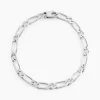Bracelet Anilo Maille Alternee 1/1 Argent Blanc