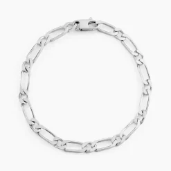 Bracelet Anilo Maille Alternee 1/1 Argent Blanc
