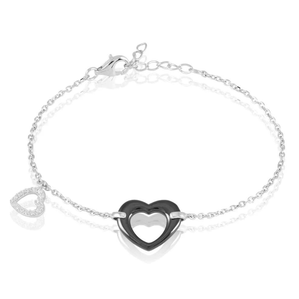 Bracelet Anissa Argent Blanc Céramique Et Oxyde De Zirconium