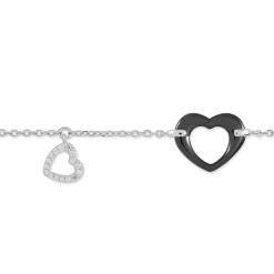 Bracelet Anissa Argent Blanc Céramique Et Oxyde De Zirconium