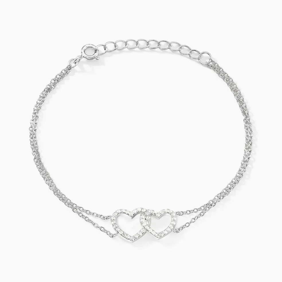Bracelet Anne-ael Argent Blanc Oxyde De Zirconium