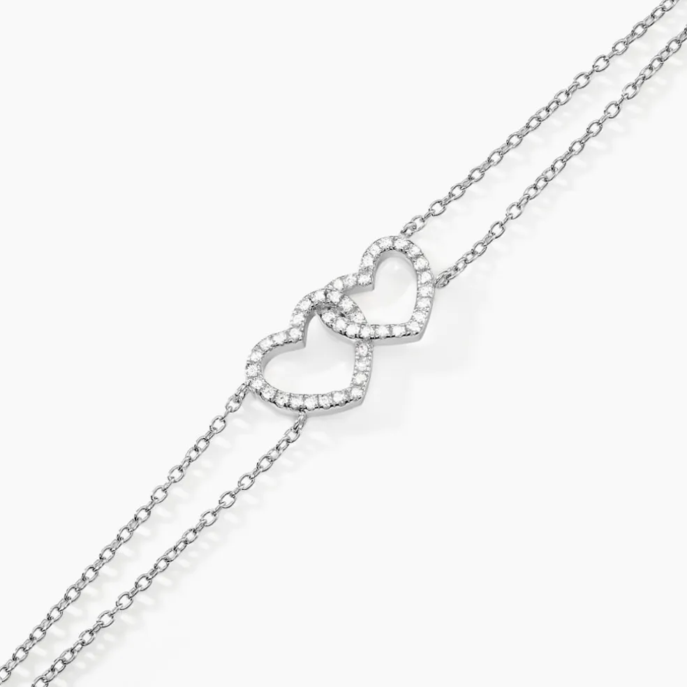 Bracelet Anne-ael Argent Blanc Oxyde De Zirconium