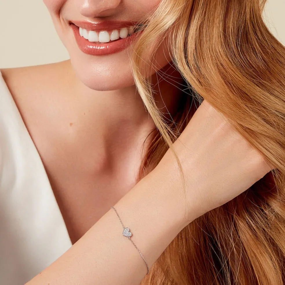 Bracelet Annouk Argent Blanc Oxyde De Zirconium