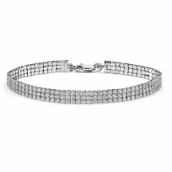 Bracelet Anthia Argent Blanc Oxyde De Zirconium