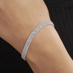 Bracelet Anthia Argent Blanc Oxyde De Zirconium
