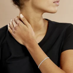 Bracelet Anthia Argent Blanc Oxyde De Zirconium