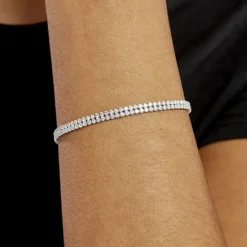 Bracelet Anthia Argent Blanc Oxyde De Zirconium