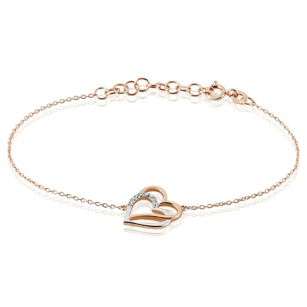 Bracelet Argent Bicolore Serapis Oxyde De Zirconium