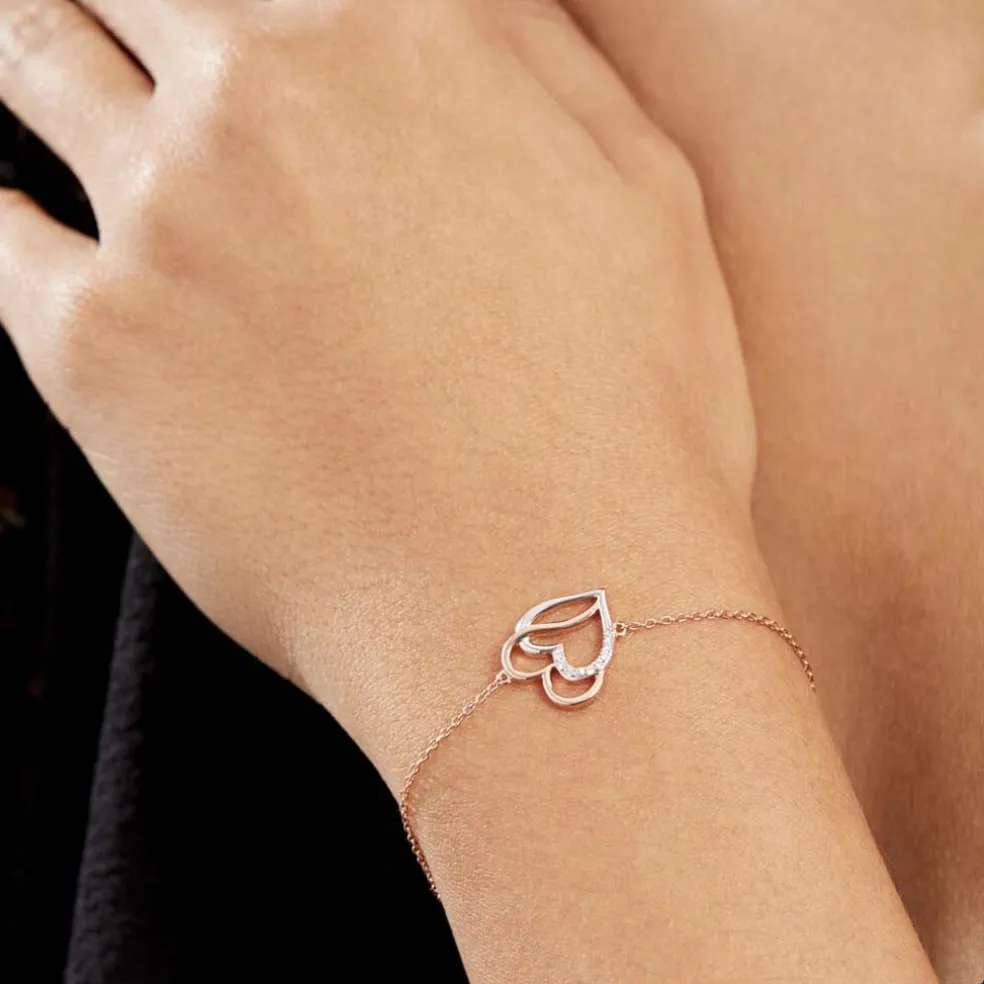 Bracelet Argent Bicolore Serapis Oxyde De Zirconium