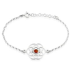Bracelet Argent Blanc Aeson Ambre