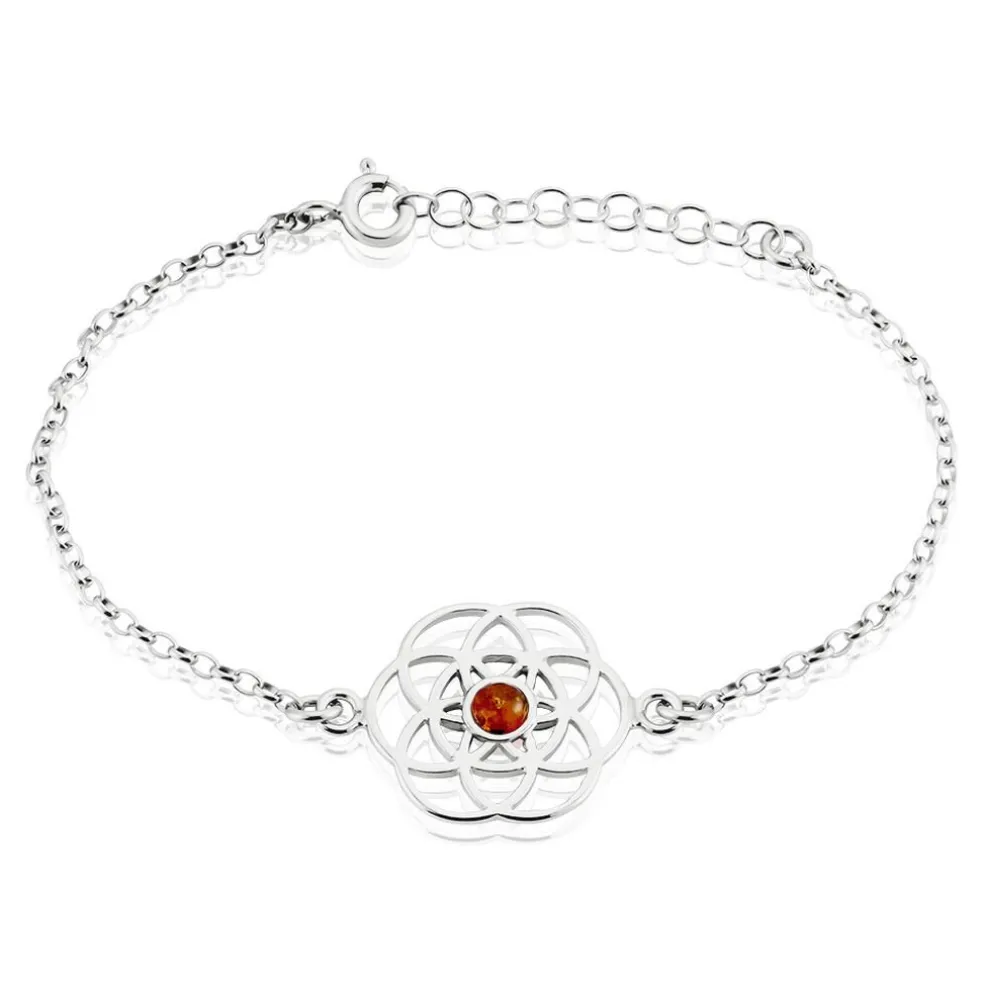 Bracelet Argent Blanc Aeson Ambre