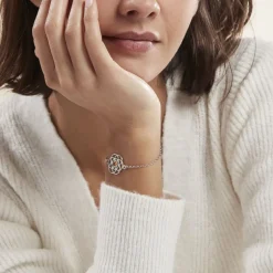 Bracelet Argent Blanc Aeson Ambre