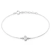 Bracelet Argent Blanc Afonso Oxyde De Zirconium