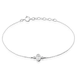 Bracelet Argent Blanc Afonso Oxyde De Zirconium