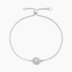 Bracelet Argent Blanc Angerona Oxydes De Zirconium