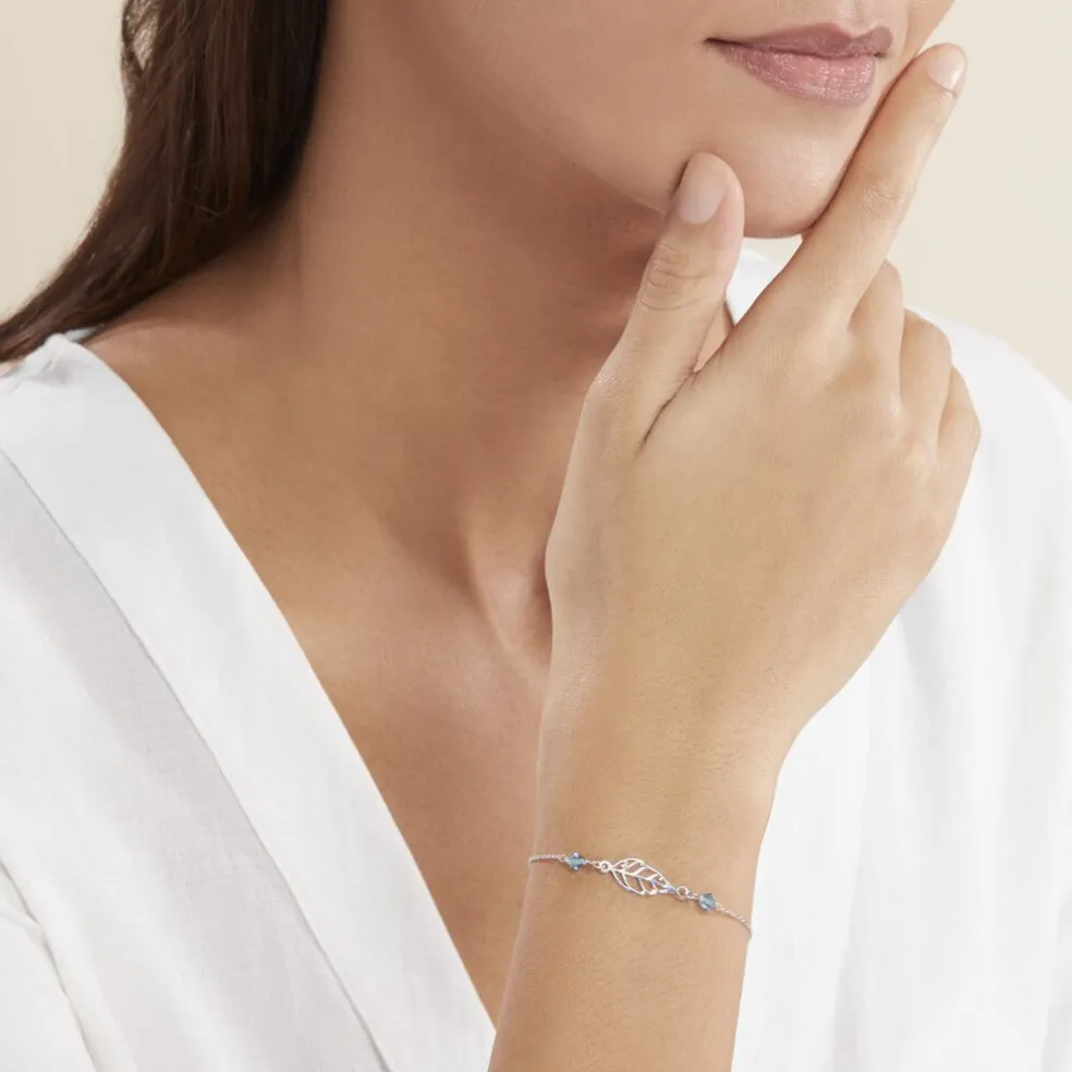 Bracelet Argent Blanc Angelika Pierres Synthetiques