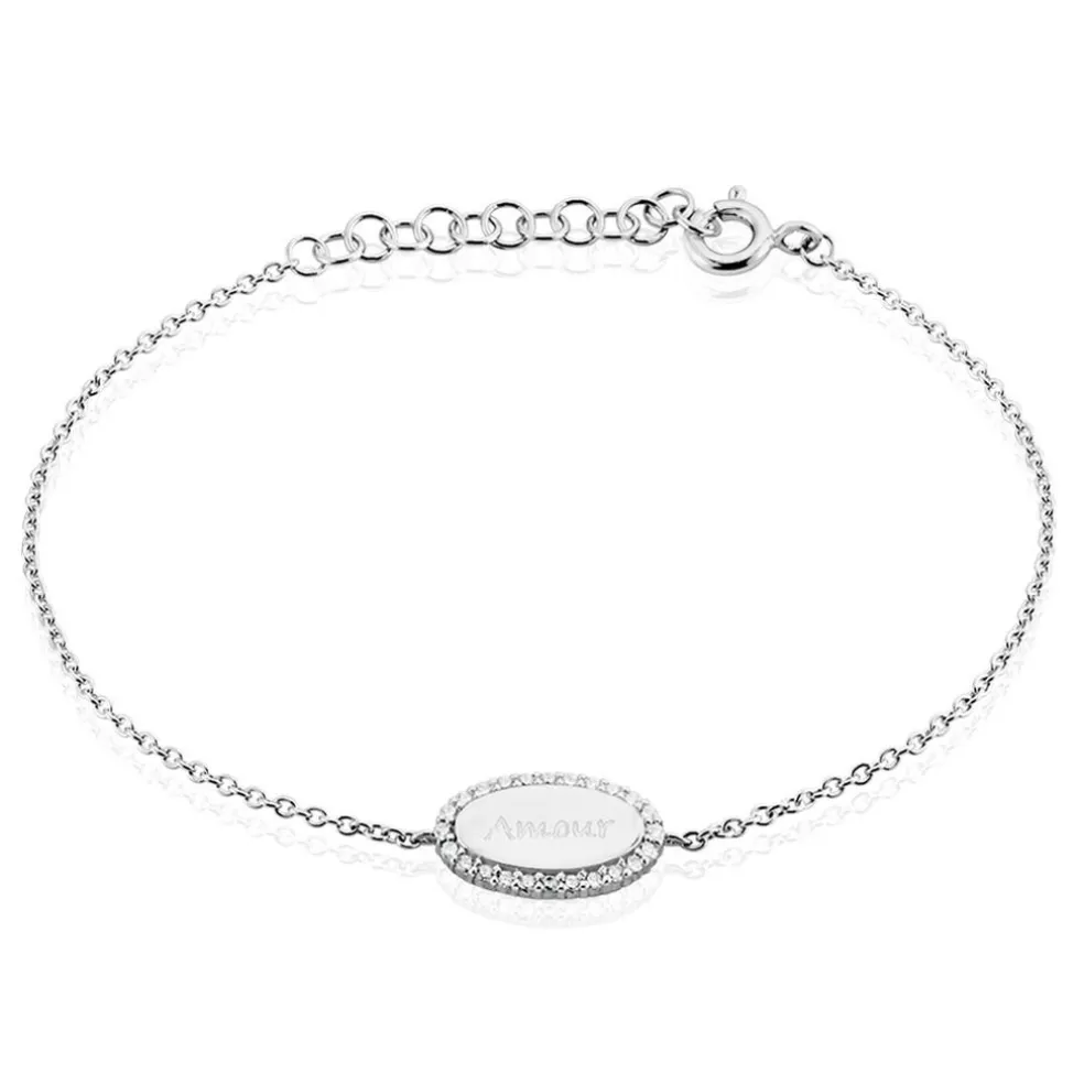 Bracelet Argent Blanc Ankur Oxydes De Zirconium