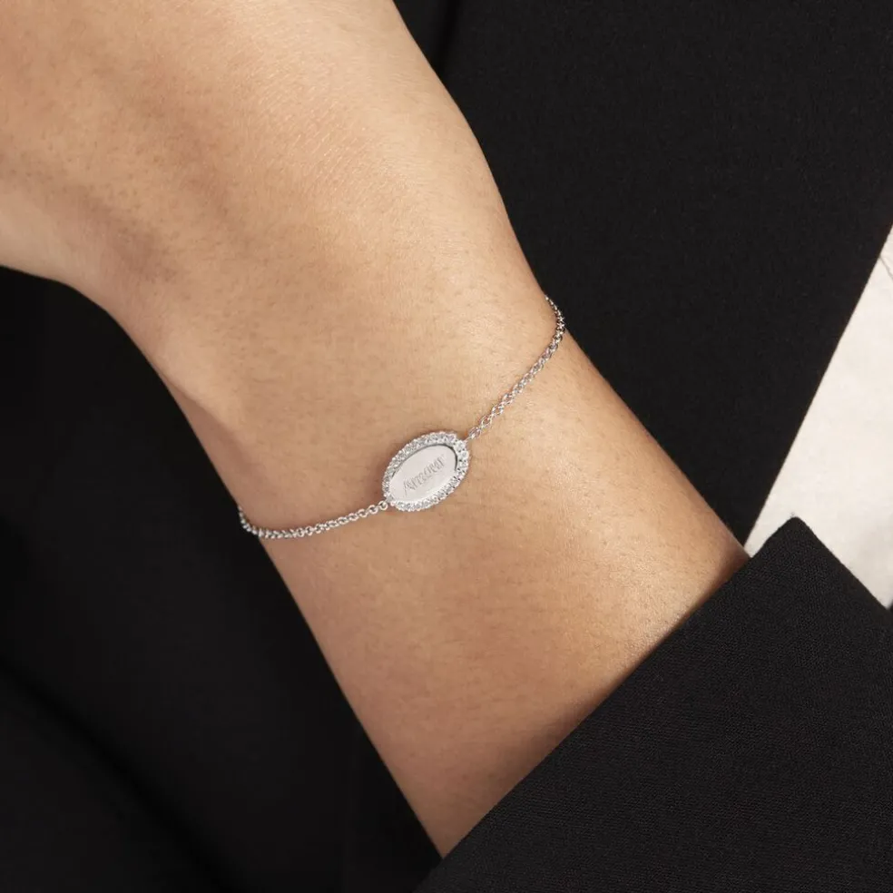 Bracelet Argent Blanc Ankur Oxydes De Zirconium